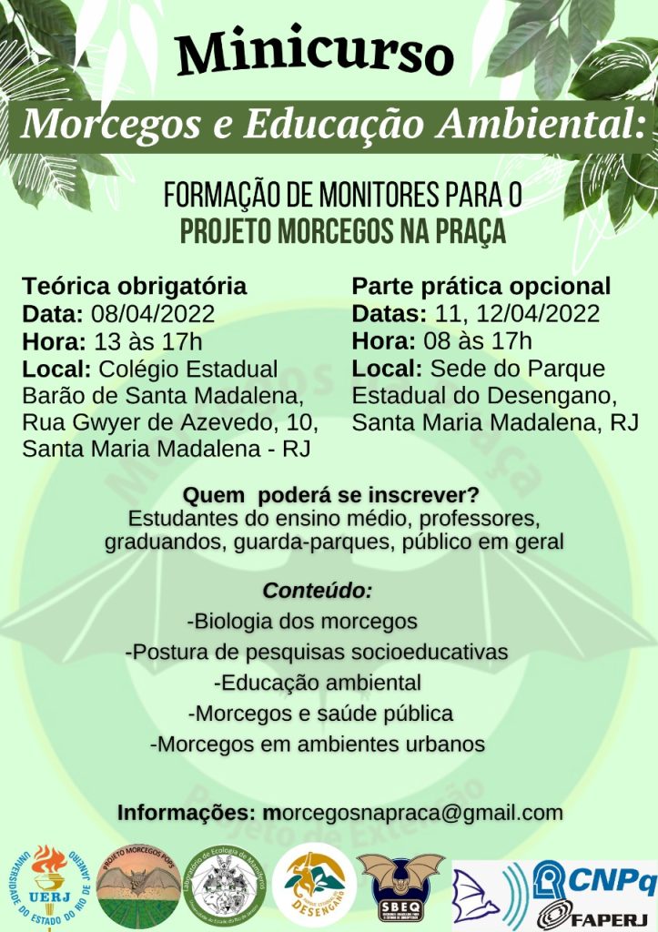 Morcegos e Educação Ambiental: Formação de Monitores para o projeto Morcegos na praça